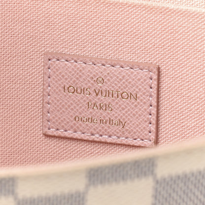 Louis Vuitton Damier Azur Pochette Felicie Chain Wallet Rose Ballerine 8 of 10