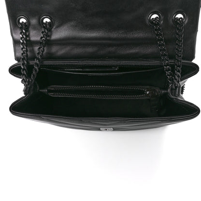 Saint Laurent Calfskin Y Quilted Monogram Monochrome Small Loulou Chain Satchel Black 5 of 12
