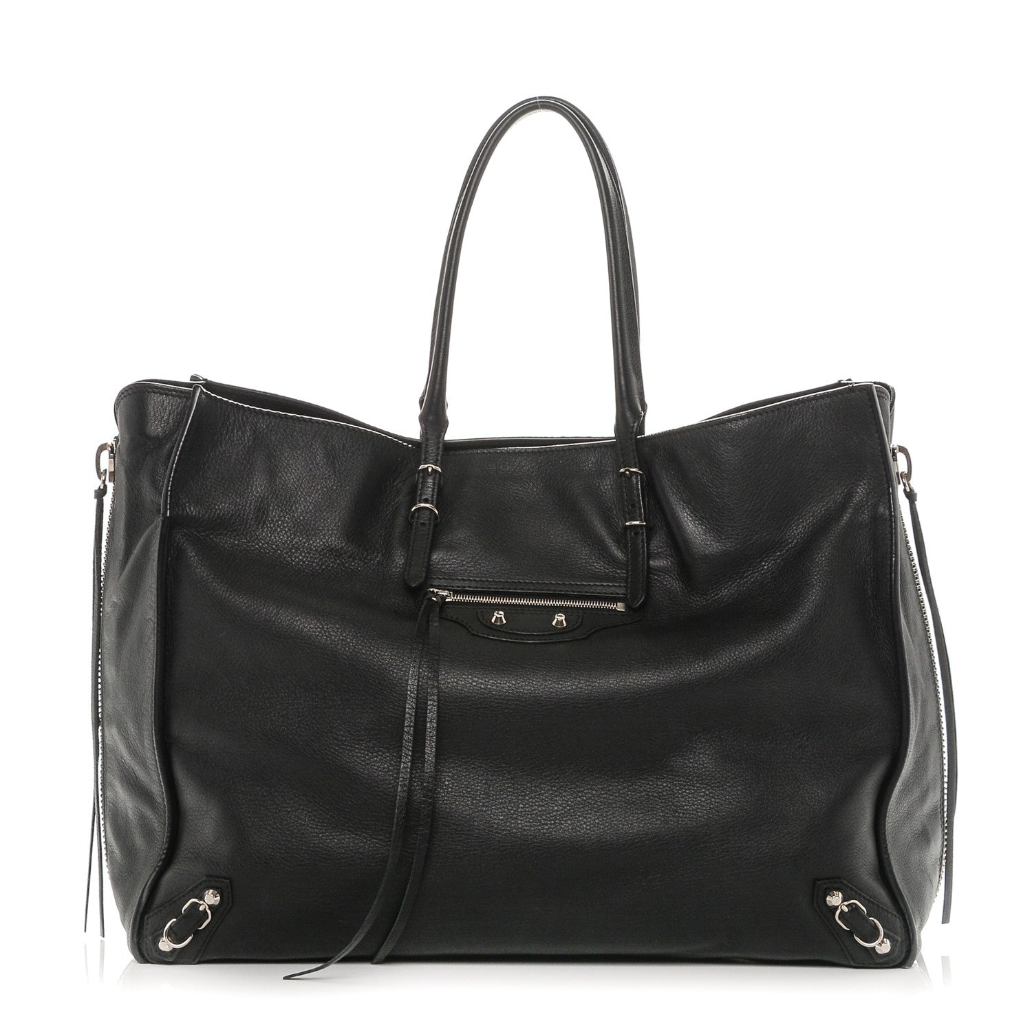 Balenciaga Supple Calfskin Papier A4 Zip Around Tote Black 1 of 6