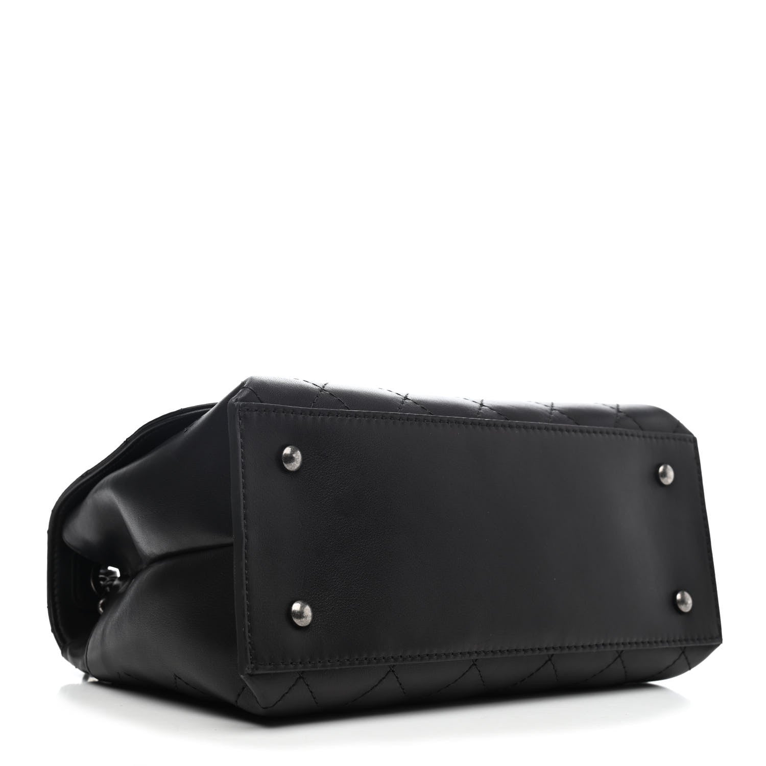 Chanel Calfskin Stitched Urban Luxury Top Handle Bag Black 3 of 4
