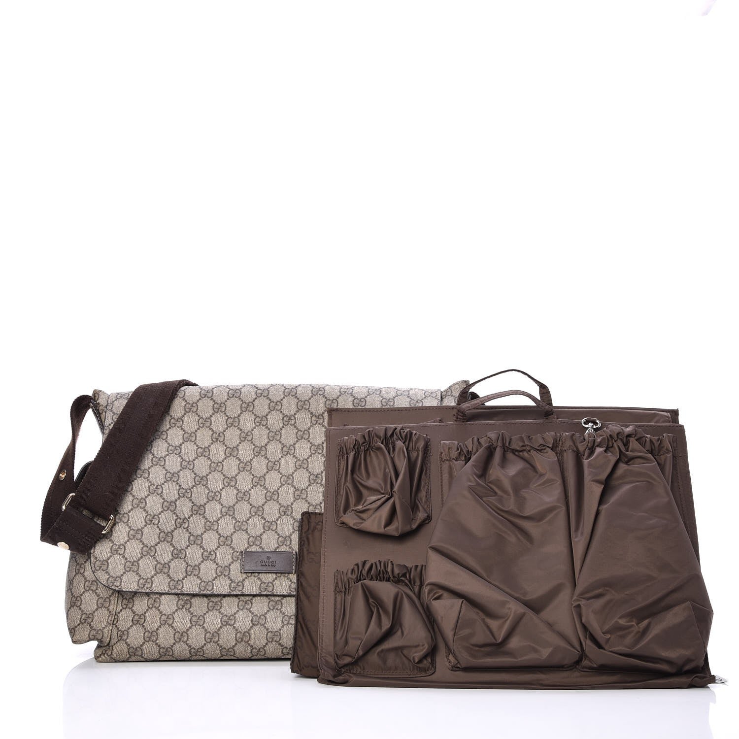 Gucci GG Plus Monogram Messenger Diaper Bag Dark Brown 16 of 16