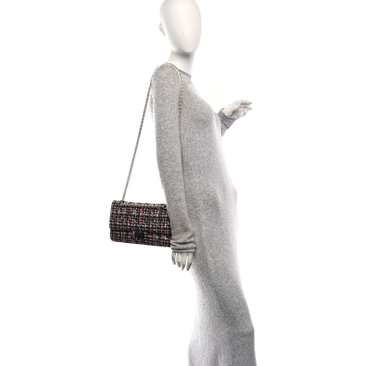 Chanel Tweed Resin 2.55 Reissue 225 Flap Pink 2 of 10