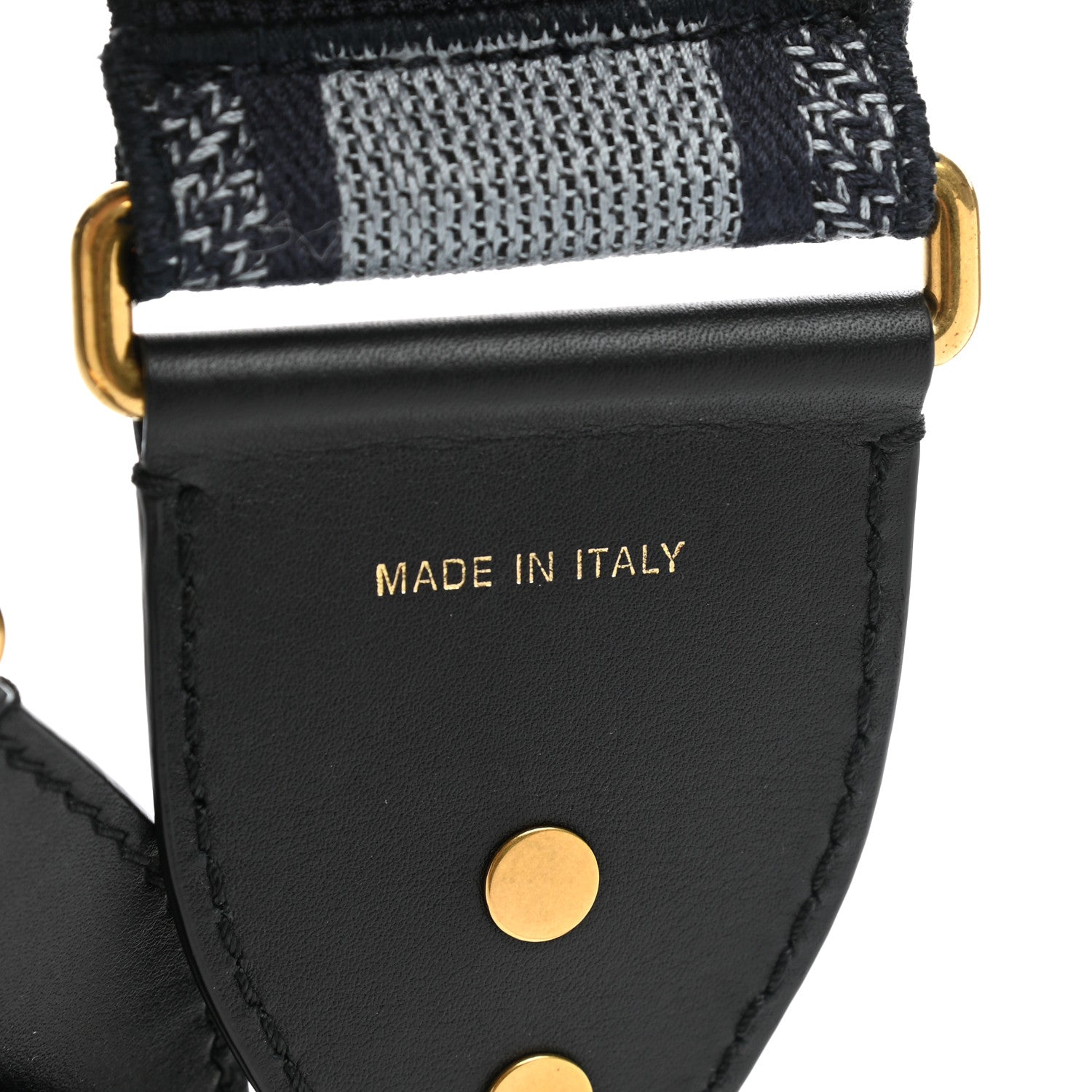 Christian Dior Canvas Embroidered Adjustable Shoulder Strap Blue 4 of 5