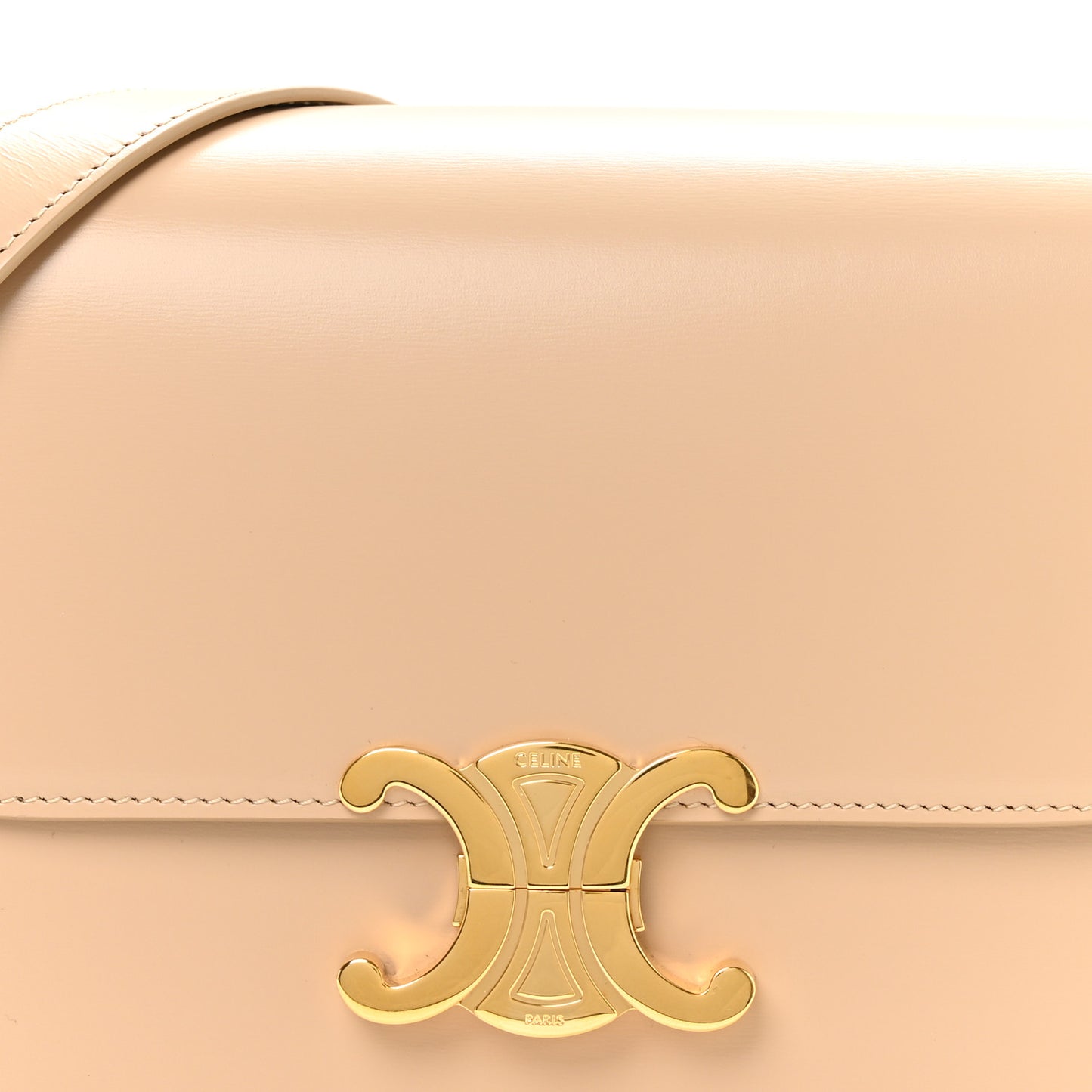 Shiny Calfskin Medium Triomphe Nude