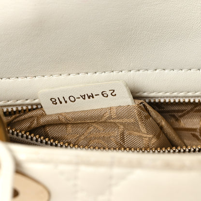 Christian Dior Lambskin Cannage Small My ABCDior Lady Dior White 7 of 12