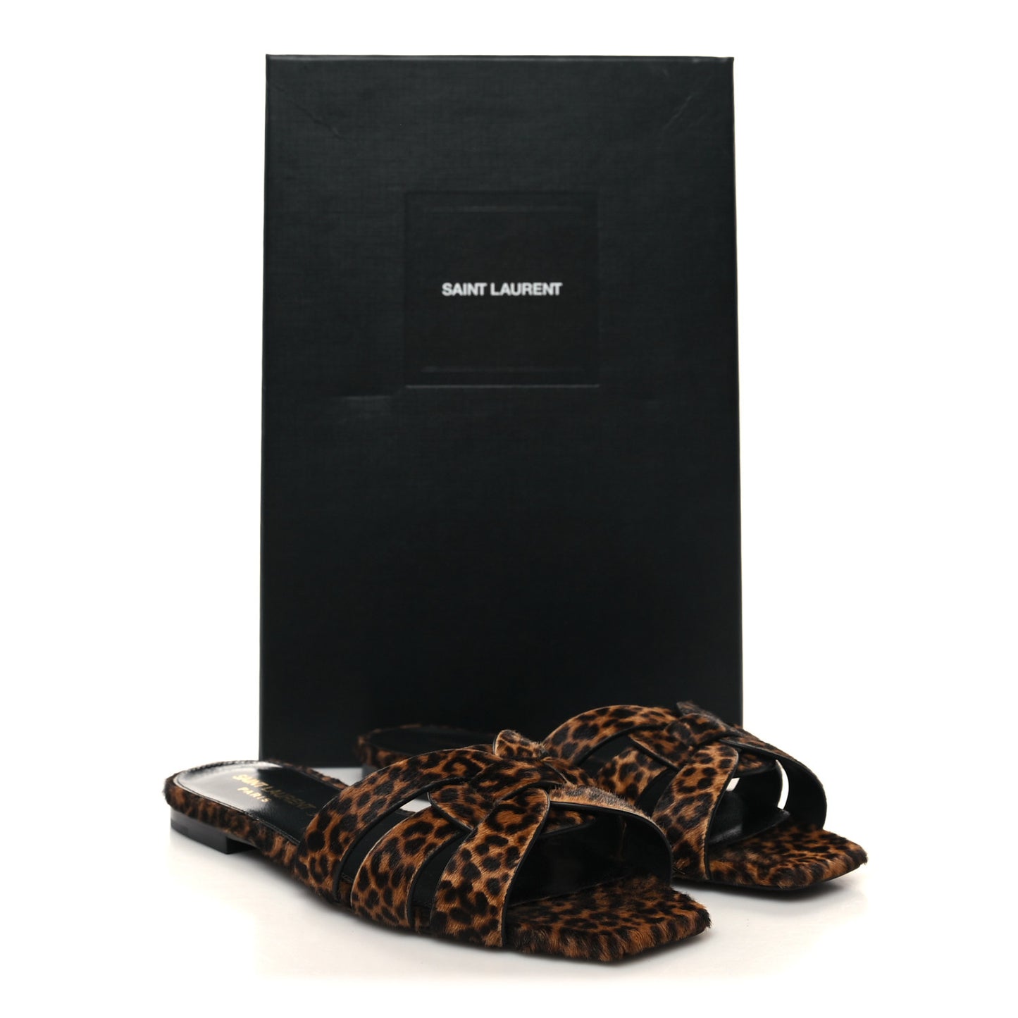 Calf Hair Leopard Print Tribute 05 Slide Sandals 36 Manto Natural