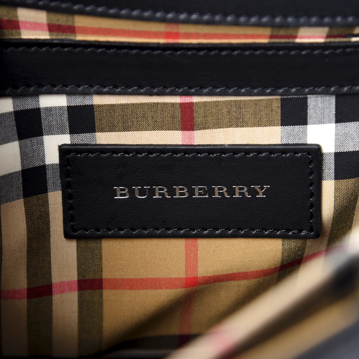Burberry Calfskin Perforated Small Macken Crossbody Bag Black 7 of 8