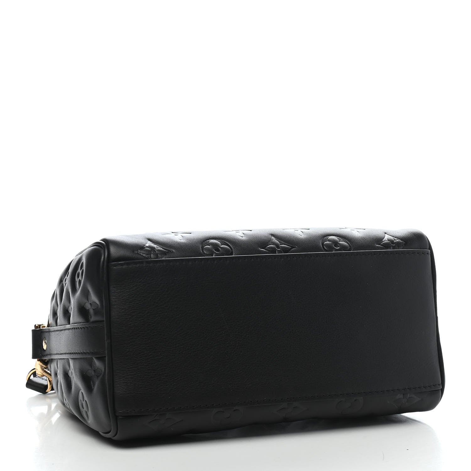 Louis Vuitton Lambskin Embossed Monogram Speedy 22 Bandouliere Black 4 of 8