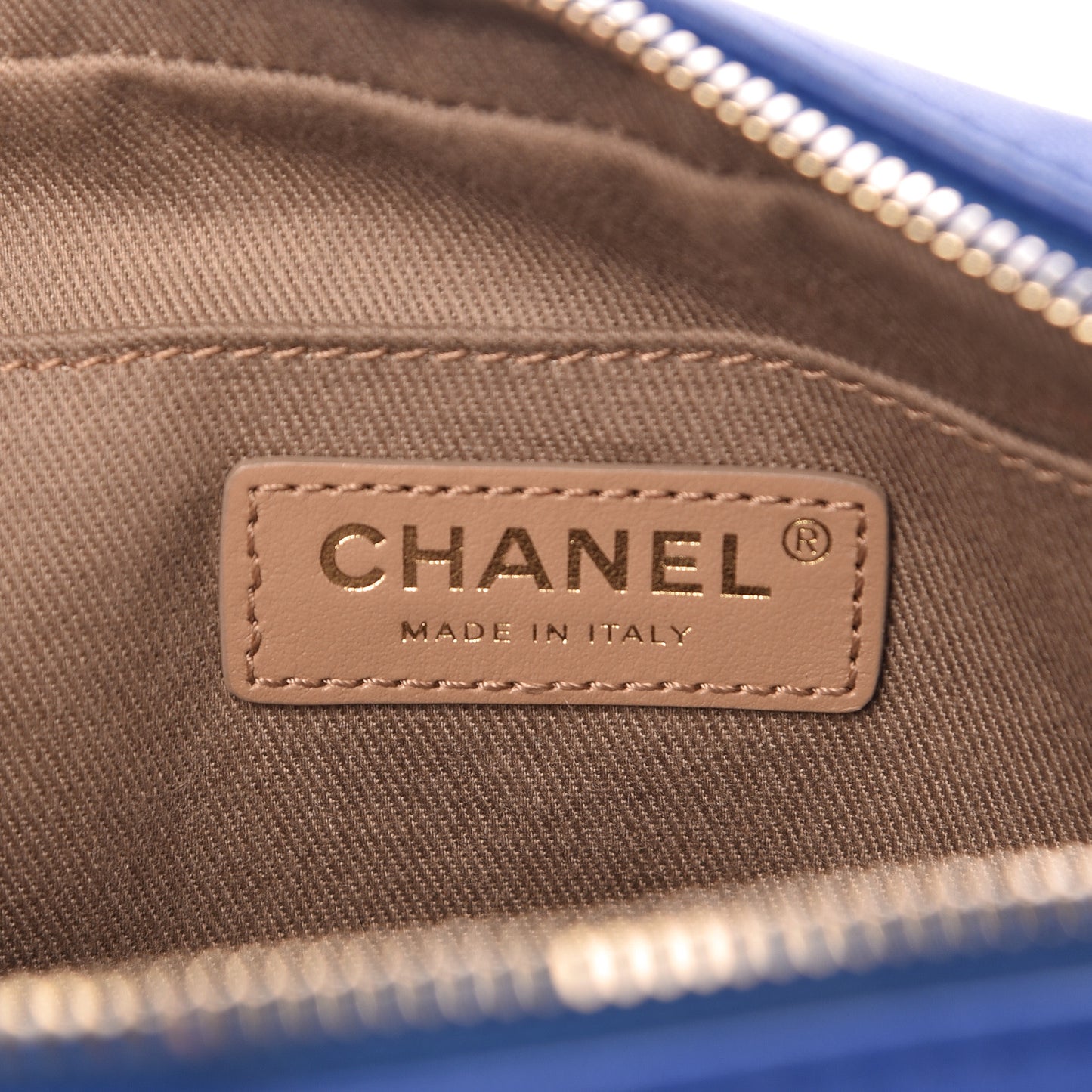 Calfskin Casual Trip Waist Bag Blue