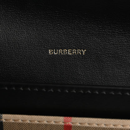 Burberry Vintage Check Grain Calfskin Halton Wallet Black 6 of 10