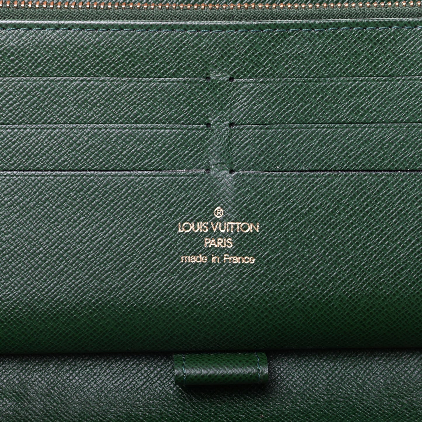 Monogram Groom Zippy Organizer Wallet Green