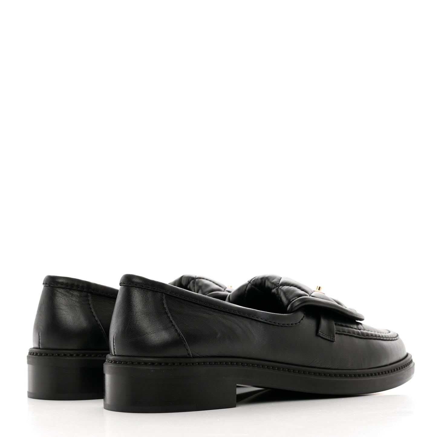 Lambskin Quilted CC Turnlock Loafers 39 Black