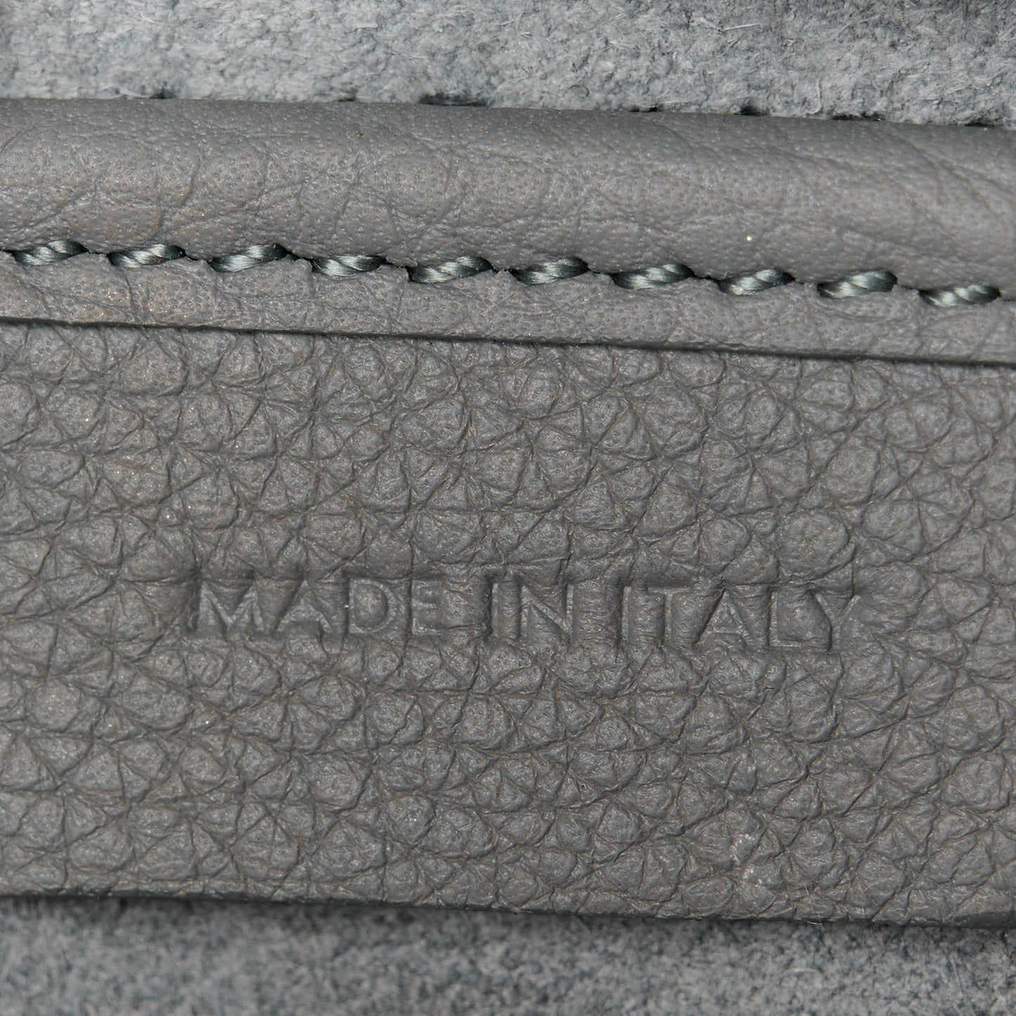 Drummed Calfskin Nano Luggage Kohl