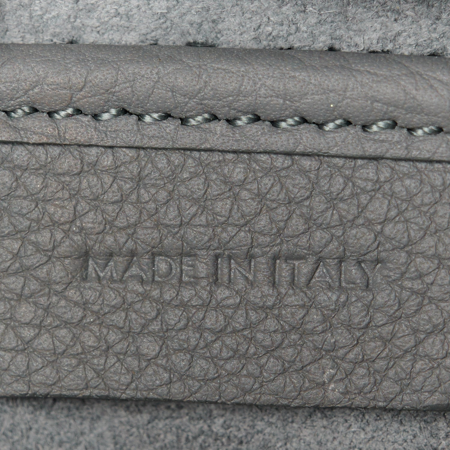 Celine Drummed Calfskin Nano Luggage Kohl 6 of 10
