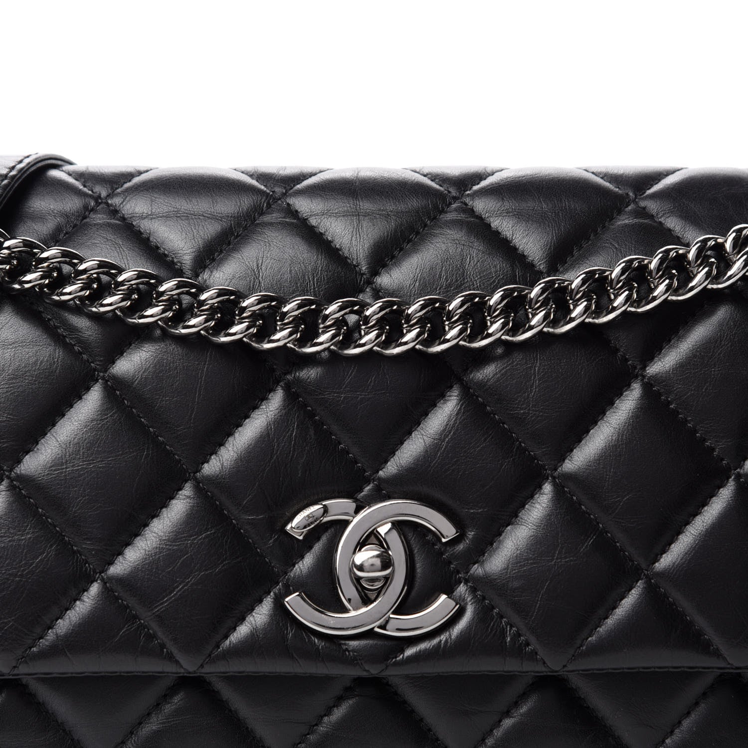 Chanel Aged Calfskin Quilted Small Lady Pearly Flap Black 11 of 12