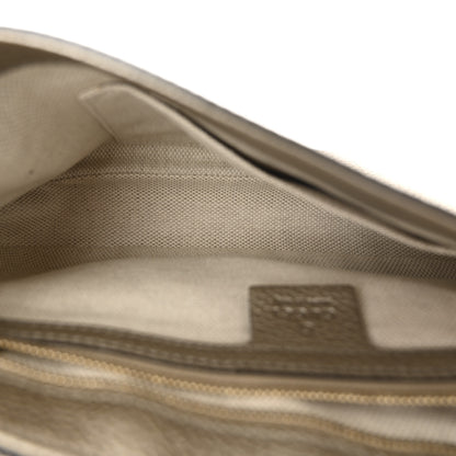 Gucci Metallic Pebbled Calfskin Medium Soho Flap Crossbody Golden Beige 5 of 10