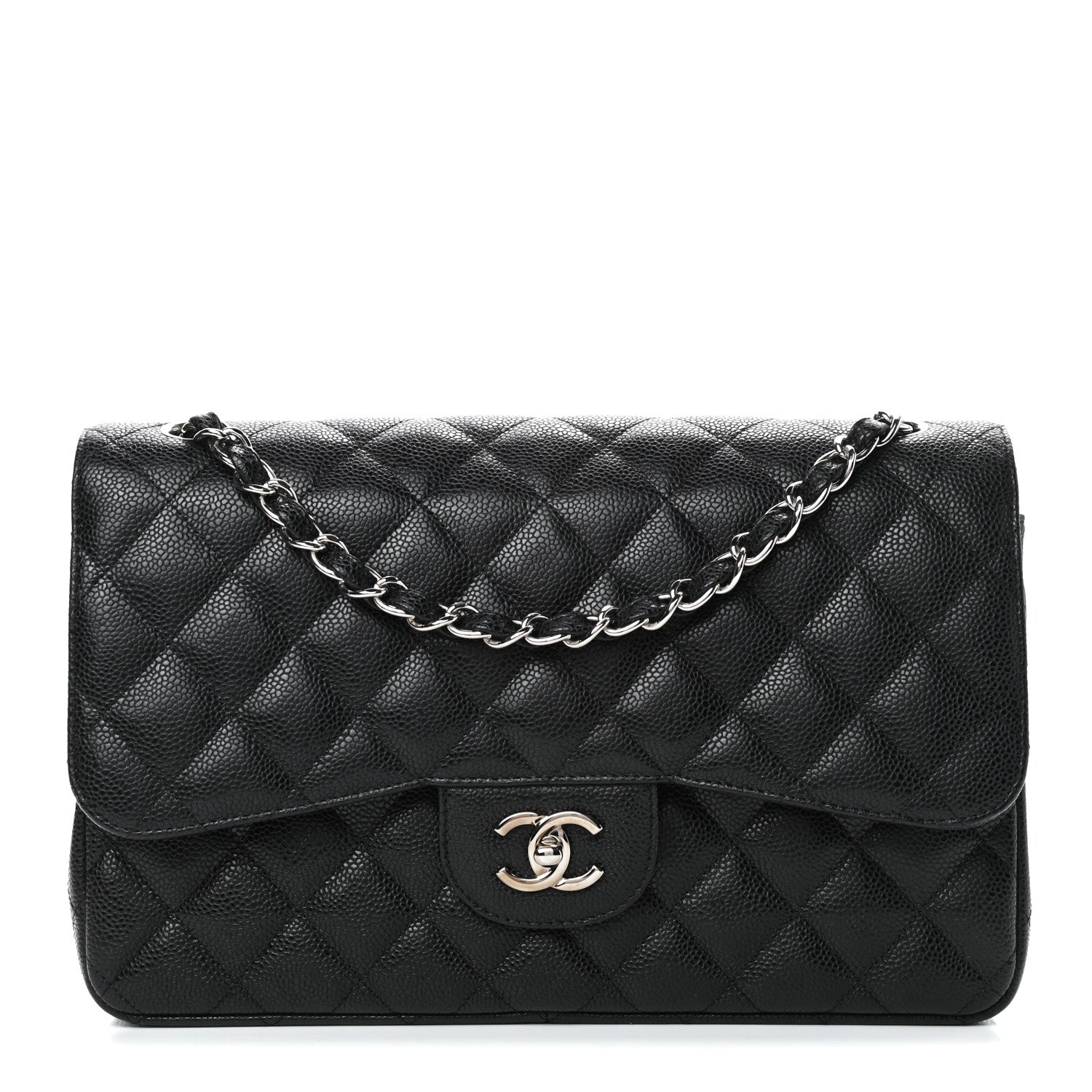 Chanel Caviar Quilted Jumbo Double Flap Black 1 of 15