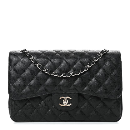 Chanel Caviar Quilted Jumbo Double Flap Black 1 of 15