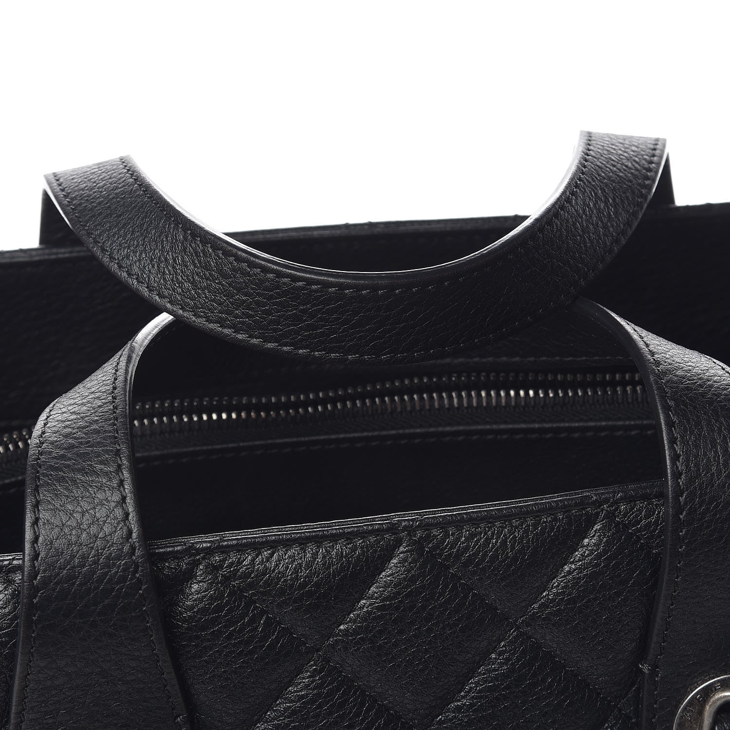 Chanel Grained Calfskin Quilted Large Casual Pocket Tote Black 13 of 13