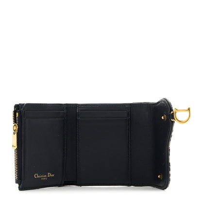 Christian Dior Oblique Saddle Lotus Wallet Blue 6 of 8
