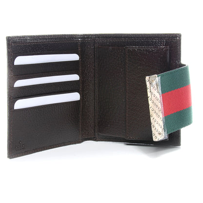 Gucci Monogram Web Ladies Web French Wallet Brown 6 of 8