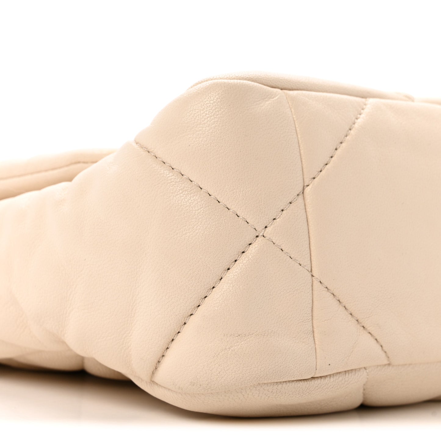 Goatskin Quilted Medium Chanel 19 Flap Light Beige