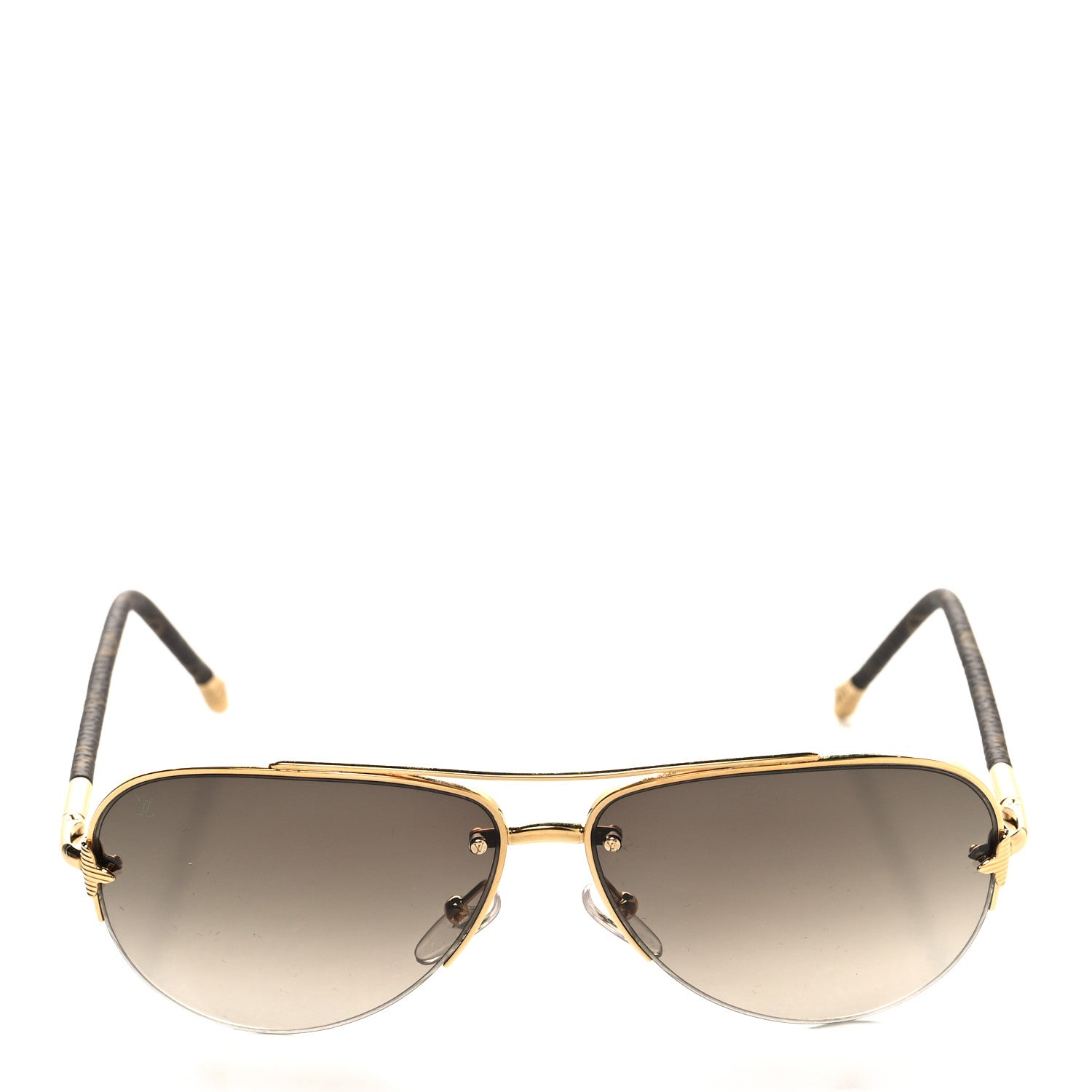 Louis Vuitton Monogram Petite Viola Pilote Aviator Sunglasses Z0571U Brown 2 of 7