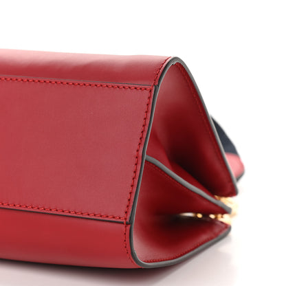 Gucci Nappa Bamboo Web Mini Nymphaea Top Handle Bag Hibiscus Red 12 of 15