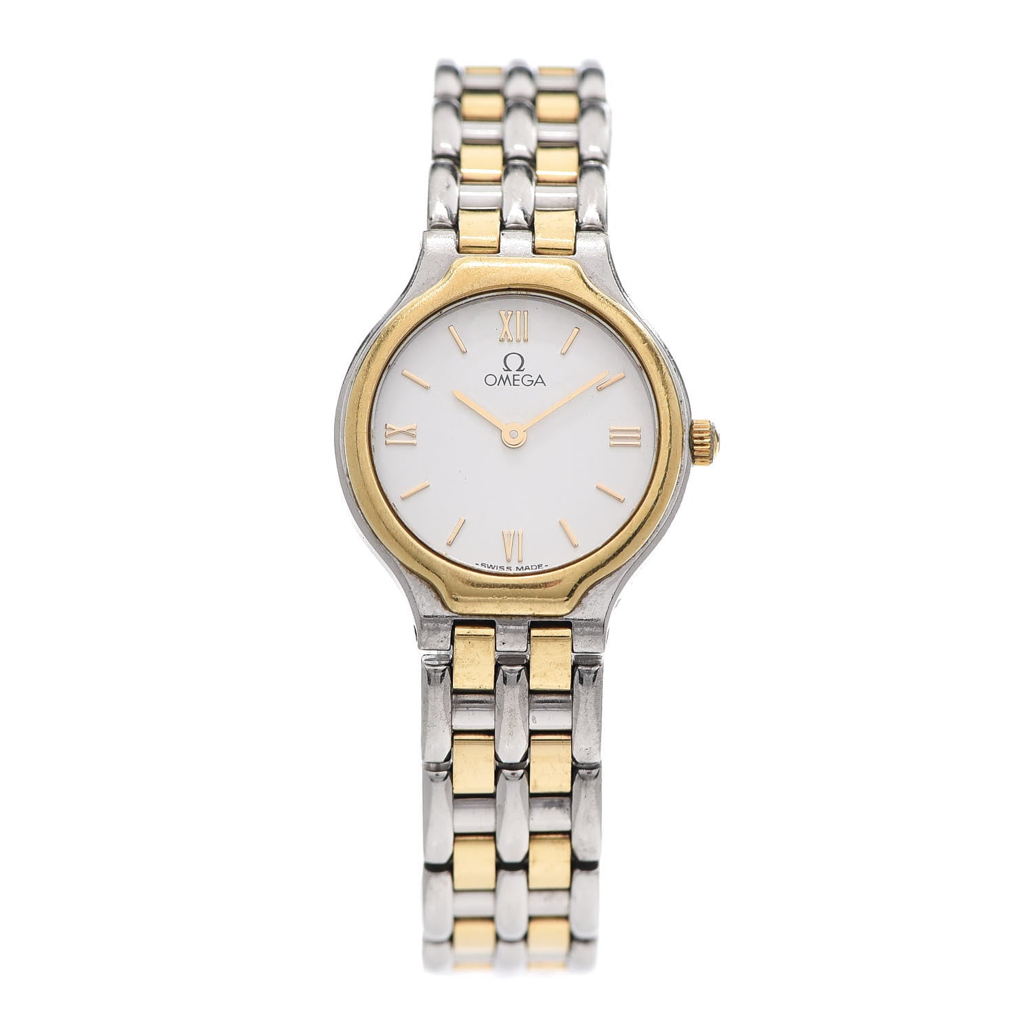 Omega Stainless Steel 18K Yellow Gold 23mm De Ville Quartz Watch White 795.0901 1 of 5