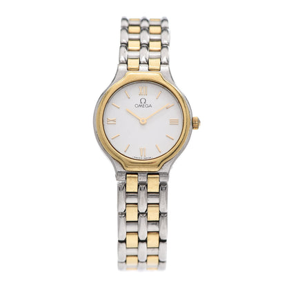Omega Stainless Steel 18K Yellow Gold 23mm De Ville Quartz Watch White 795.0901 1 of 5