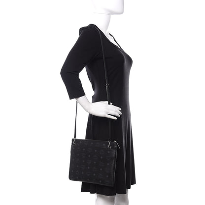 MCM Visetos Medium Crossbody Pouch Black 2 of 10