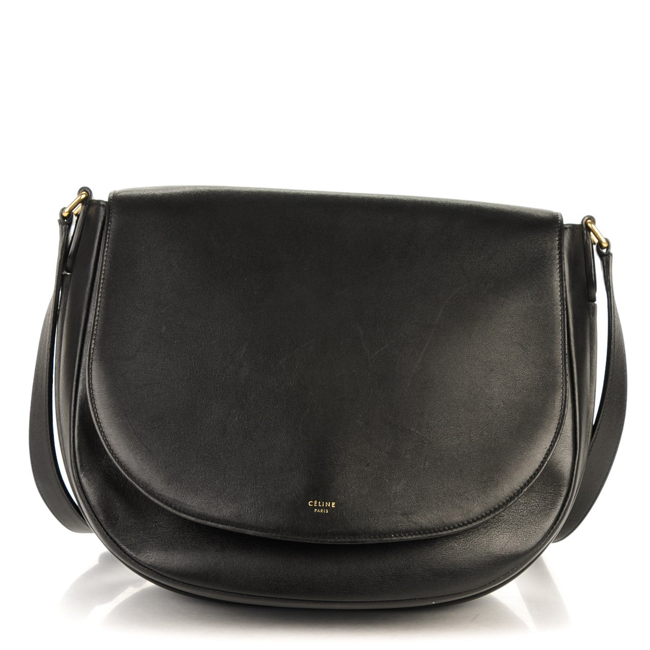 Natural Calfskin Trotteur Messenger Black