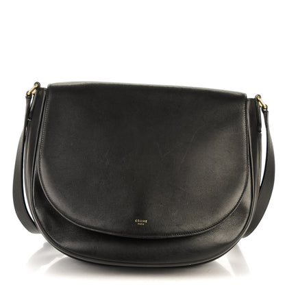 Celine Natural Calfskin Trotteur Messenger Black 1 of 8