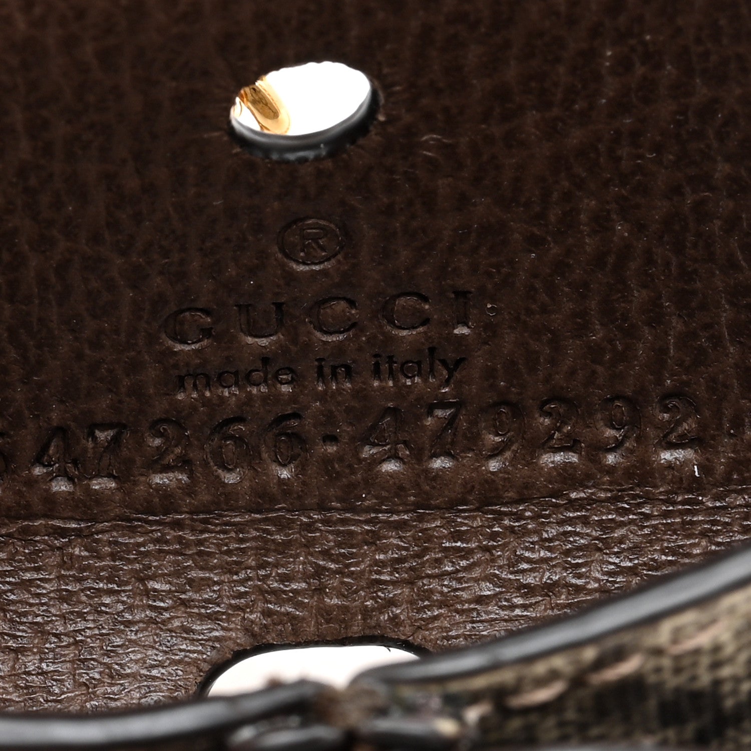 Gucci GG Supreme Monogram AirPods Case Necklace Beige Ebony 5 of 6