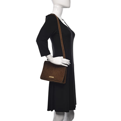 Chanel Suede Stitched Shoulder Bag Brown 2 of 16