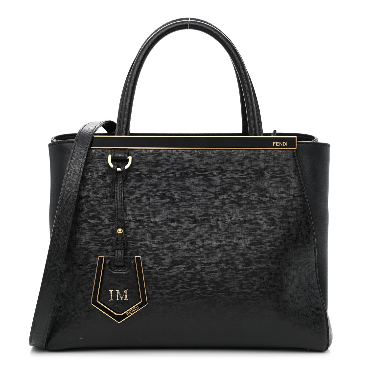 Fendi Vitello Elite Petite 2Jours Tote Black 1 of 10