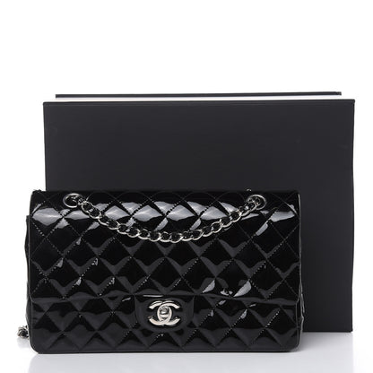 Chanel Patent Quilted Medium Double Flap Black 13 of 14
