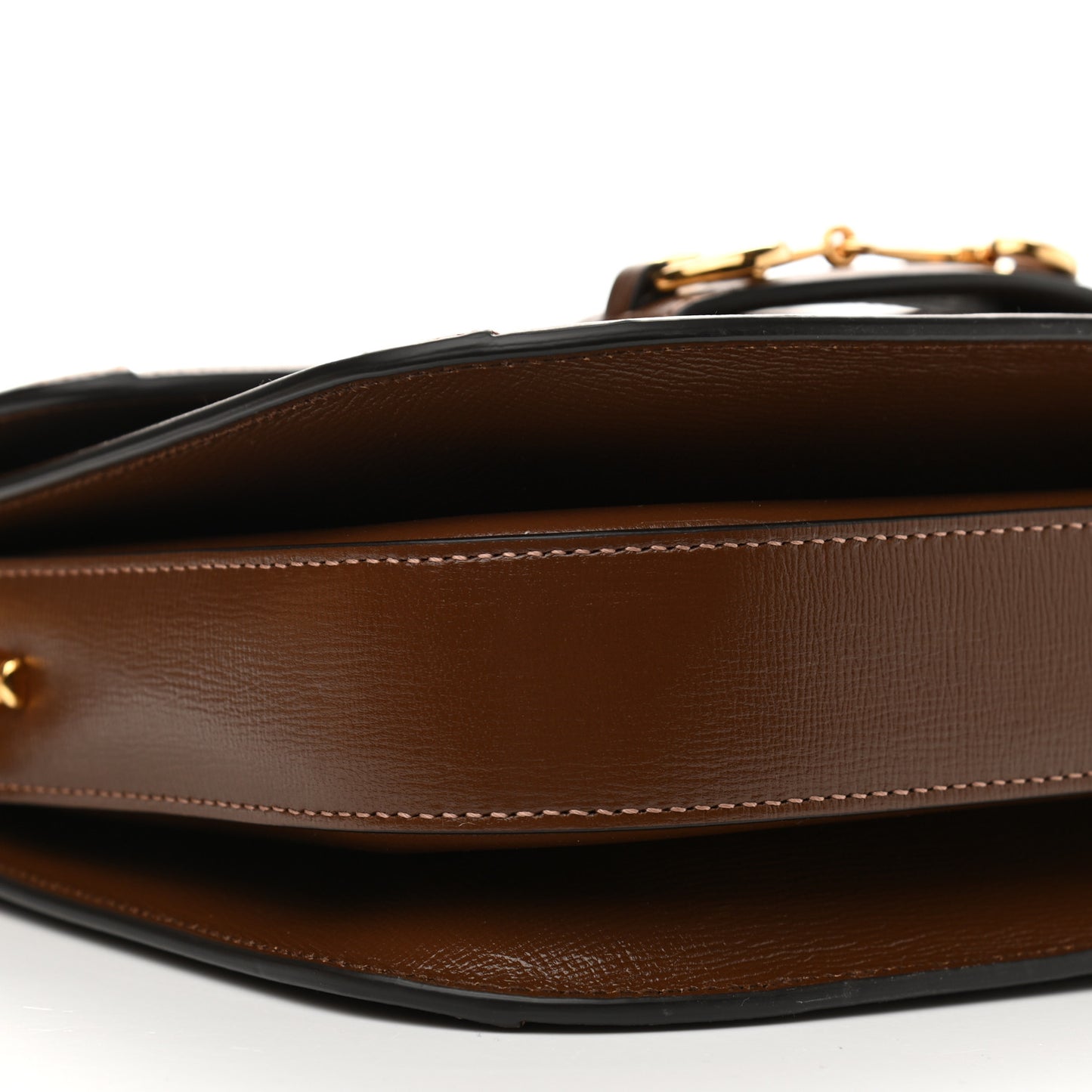 GG Supreme Monogram Horsebit 1955 Shoulder Bag Beige Brown Sugar