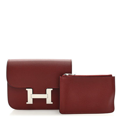 Hermes Evercolor Constance Slim Wallet Rouge H 1 of 8