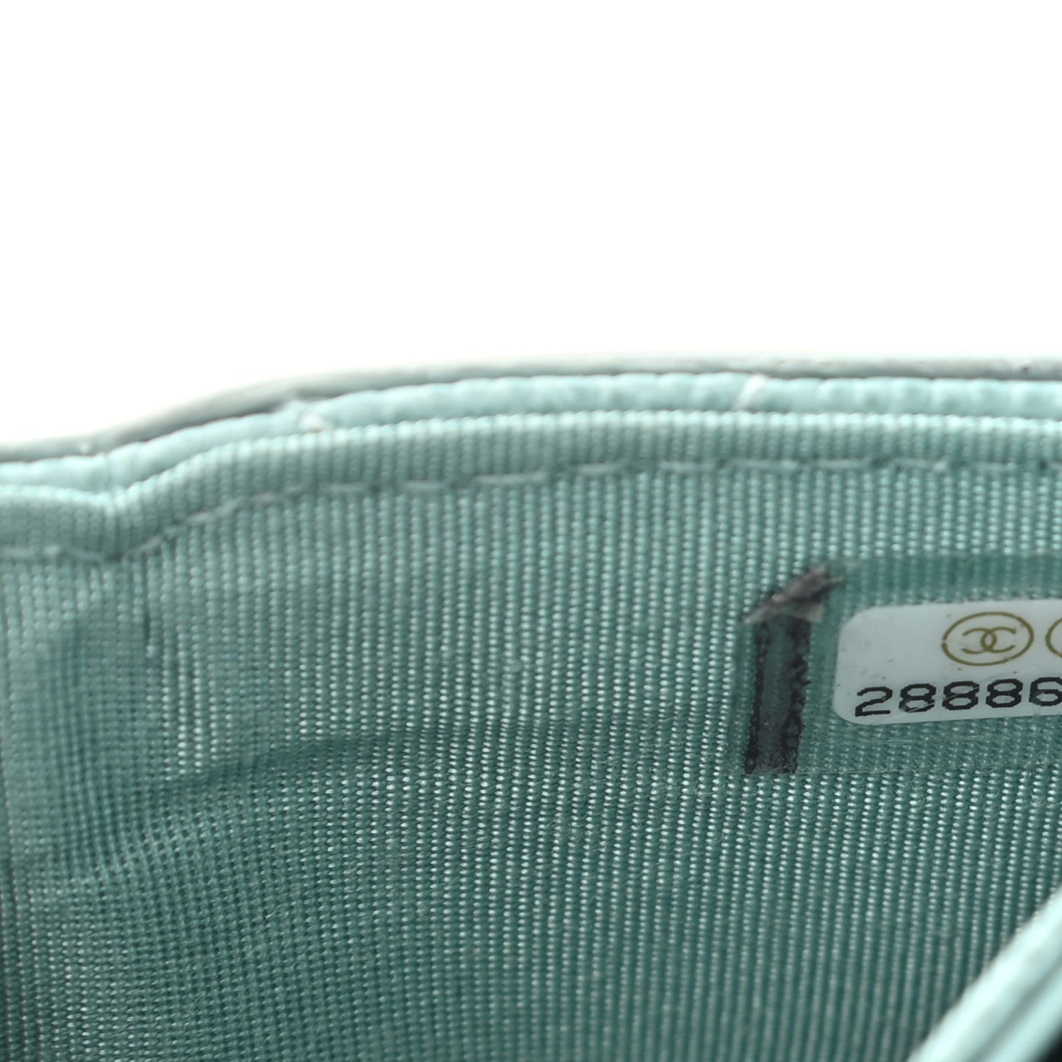 Chanel Caviar Quilted Filigree Card Holder Light Blue 8 of 13