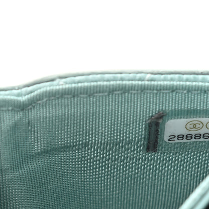 Chanel Caviar Quilted Filigree Card Holder Light Blue 8 of 13
