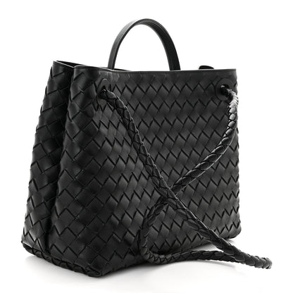 Bottega Veneta Nappa Intrecciato Medium Andiamo Shoulder Bag Black 3 of 9
