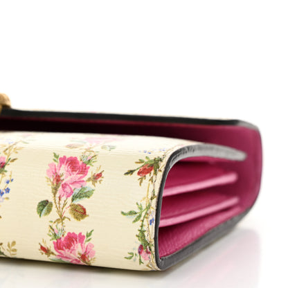 Gucci Calfskin Floral Print Mini Dionysus Chain Wallet Ivory Pink 11 of 11