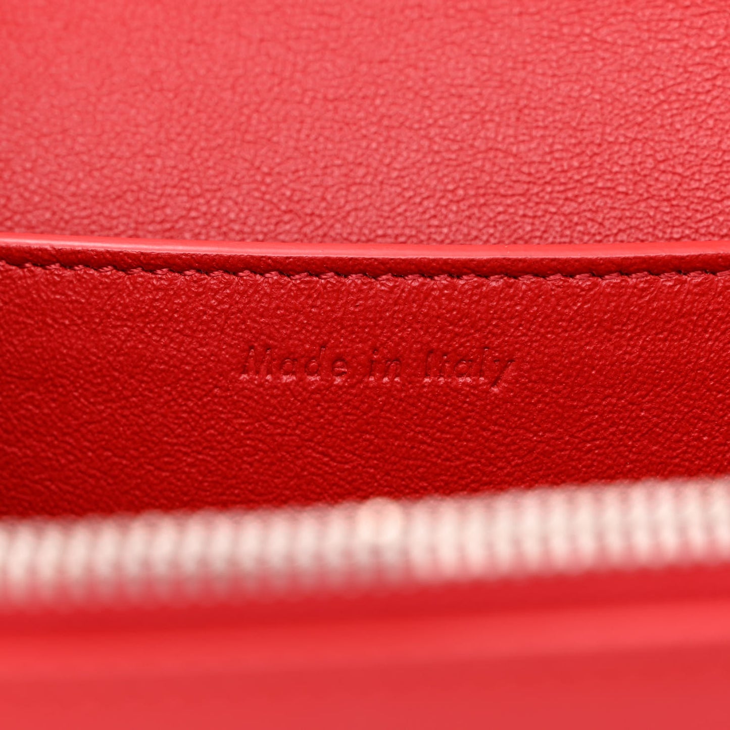 Shiny Smooth Calfskin Medium Frame Shoulder Bag Poppy Red Clay
