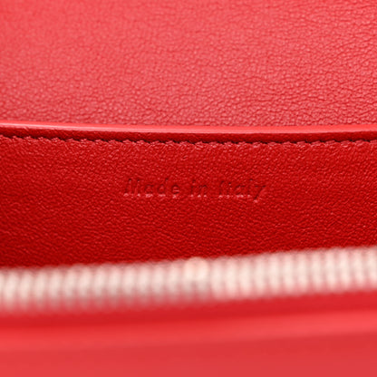 Celine Shiny Smooth Calfskin Medium Frame Shoulder Bag Poppy Red Clay 6 of 9