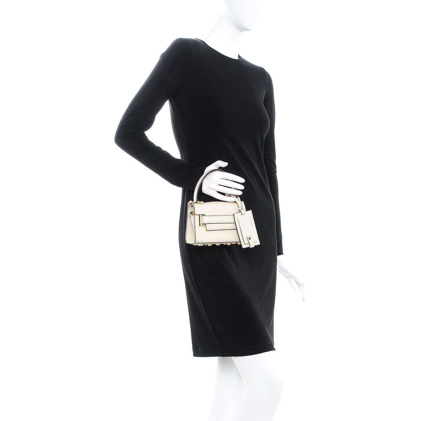 Vitello Mini My Rockstud Frame Bag Light Ivory