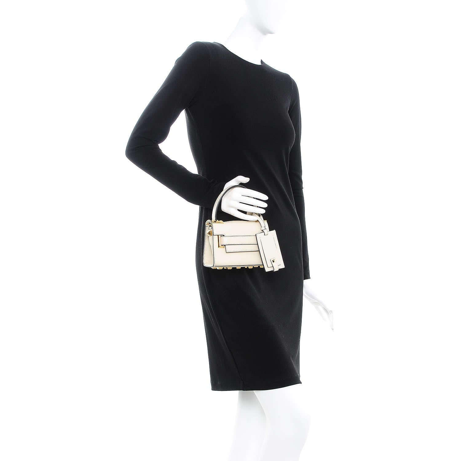 Valentino Garavani Vitello Mini My Rockstud Frame Bag Light Ivory 3 of 9