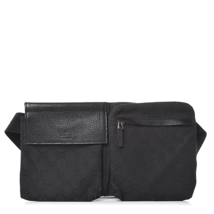 Gucci GG Monogram Double Pocket Belt Bag Black 1 of 10
