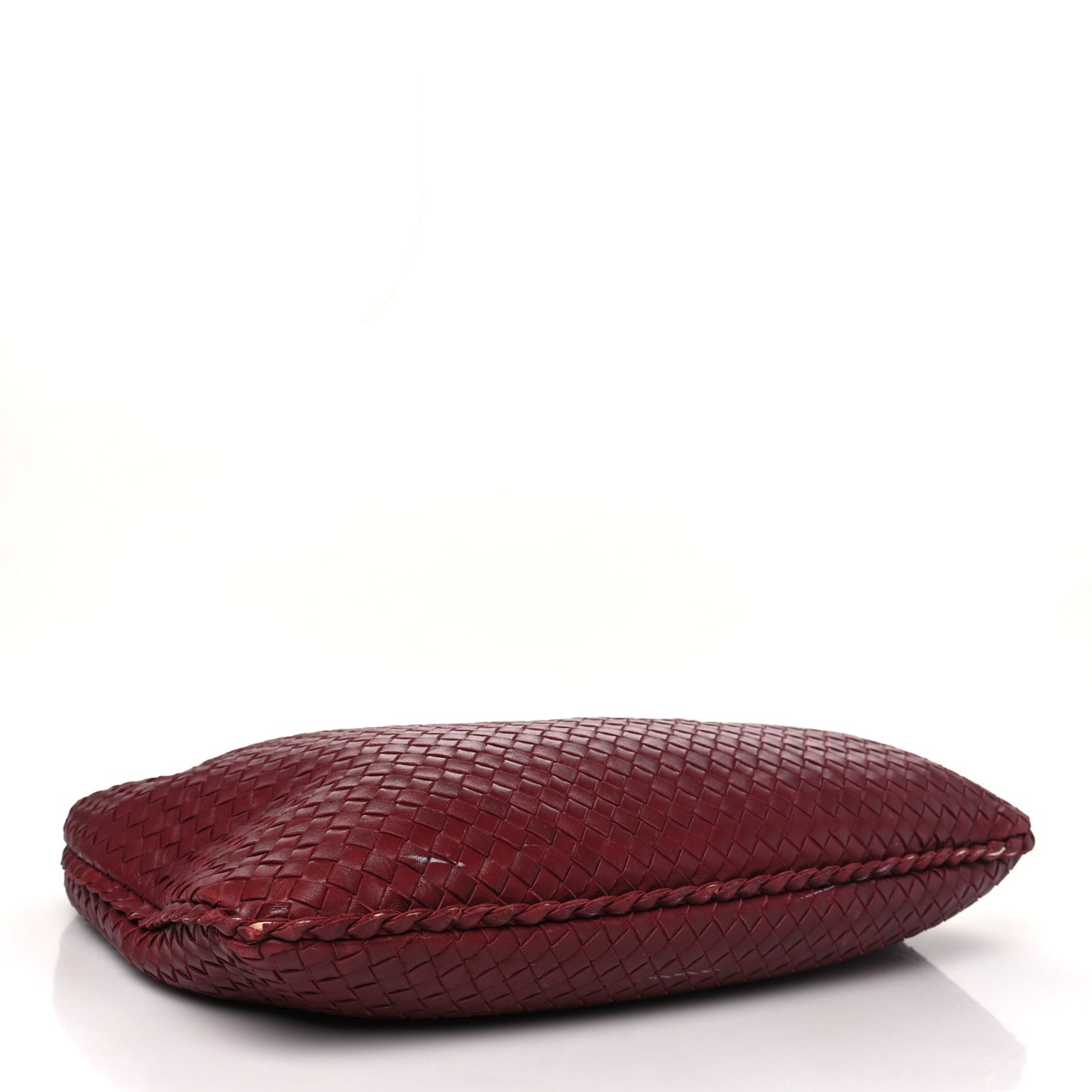 Nappa Intrecciato Large Veneta Hobo Vermillion
