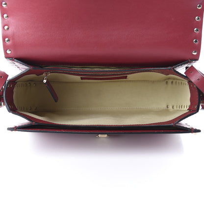 Valentino Garavani Vitello Medium Rockstud Flap Saddle Bag Scarlet 5 of 10